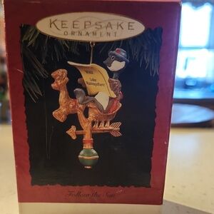 KEEPSAKE the Label Ornament with Gold and Brown Details